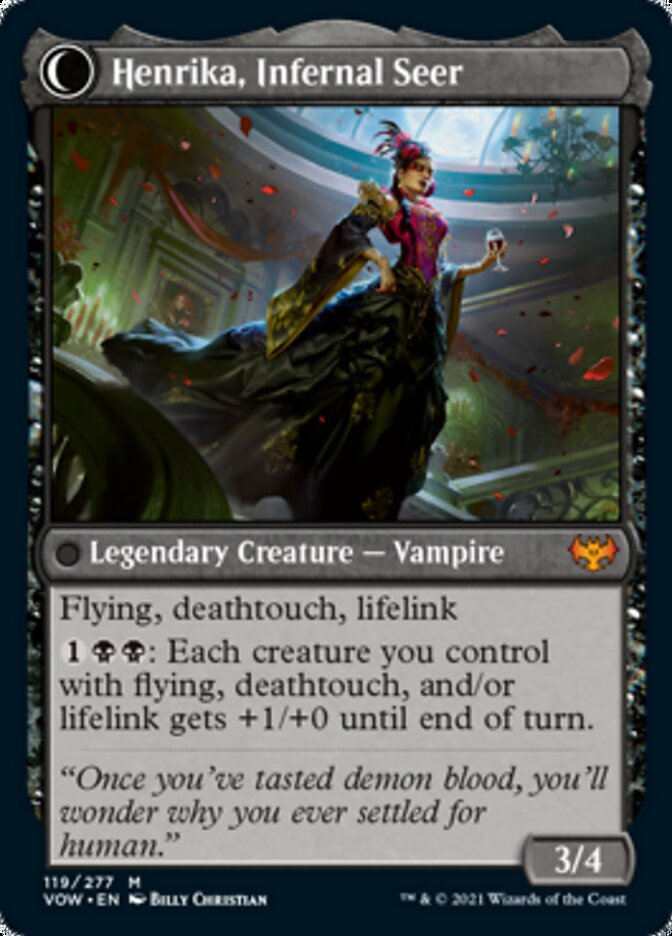 Henrika Domnathi // Henrika, Infernal Seer [Innistrad: Crimson Vow] Magic: The Gathering