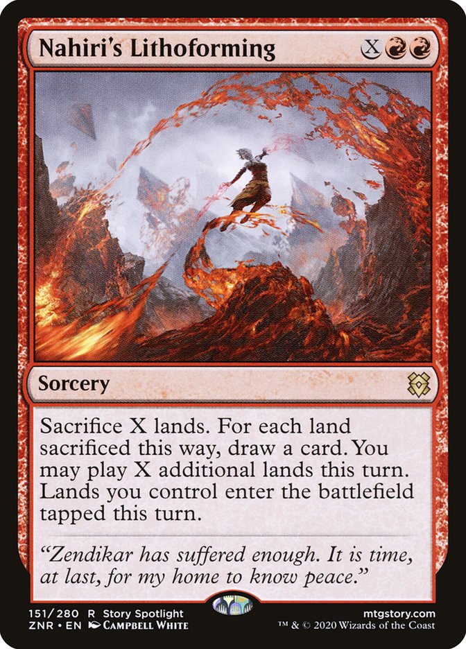 Nahiri's Lithoforming [Zendikar Rising] Magic: The Gathering