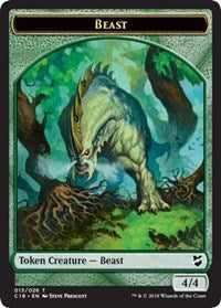 Beast (013) // Plant Double-Sided Token [Commander 2018 Tokens] Magic: The Gathering