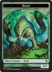 Beast (013) // Plant Double-Sided Token [Commander 2018 Tokens] Magic: The Gathering