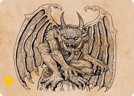 Cloister Gargoyle (Showcase) Art Card (Gold-Stamped Signature) [Dungeons & Dragons: Adventures in the Forgotten Realms Art Series] Magic: The Gathering