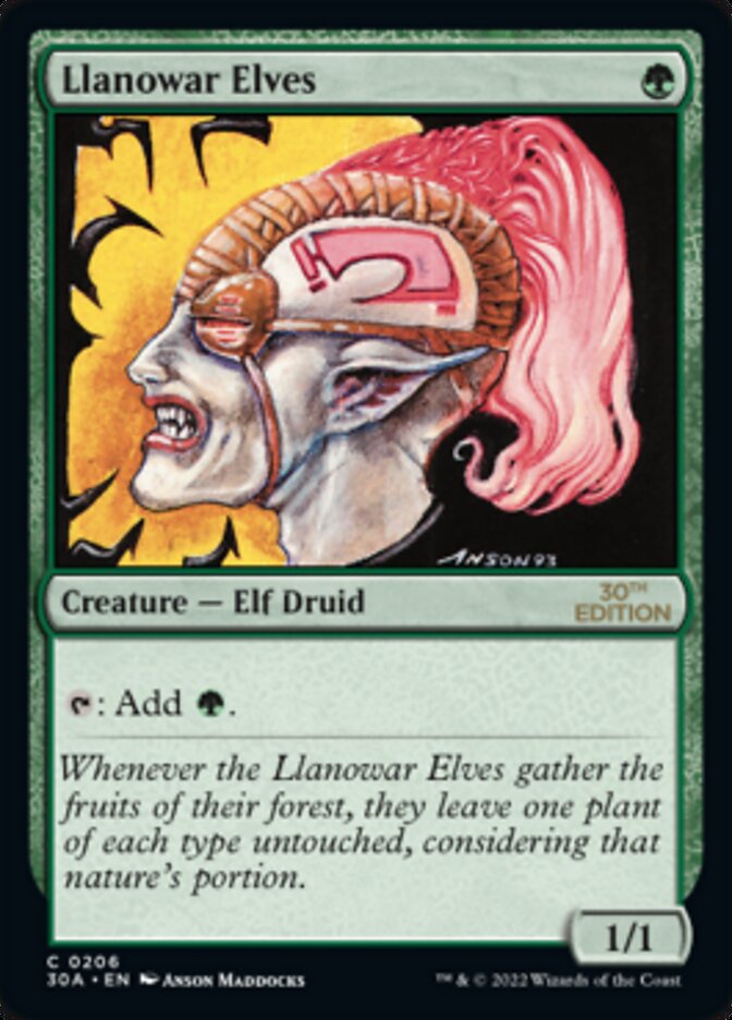 Llanowar Elves [30th Anniversary Edition] Magic: The Gathering