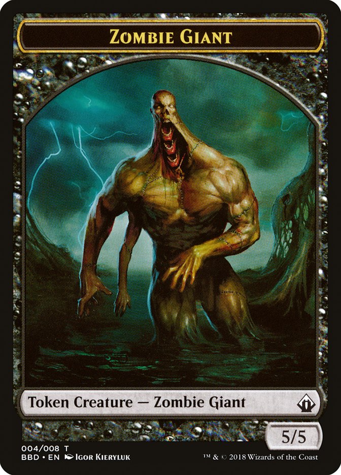 Zombie Giant Token [Battlebond Tokens] Magic: The Gathering
