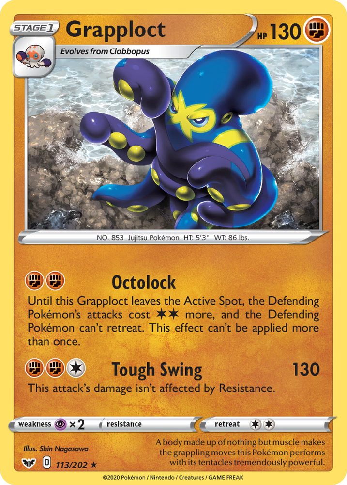 Grapploct (113/202) [Sword & Shield: Base Set] Pokémon