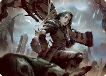 Sawblade Slinger Art Card [Innistrad: Crimson Vow Art Series] Magic: The Gathering