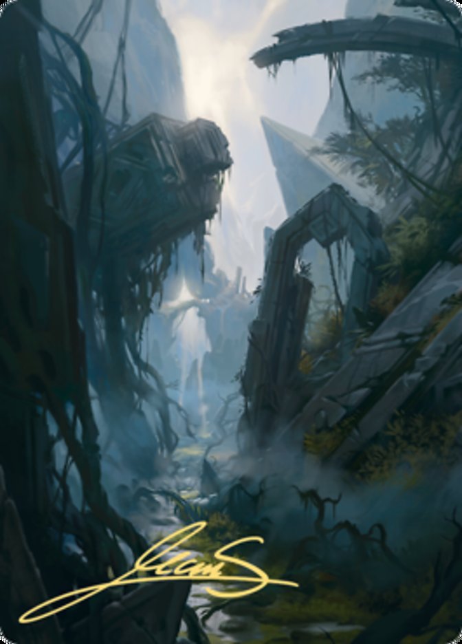 Swamp 2 Art Card (Gold-Stamped Signature) [Zendikar Rising Art Series] Magic: The Gathering