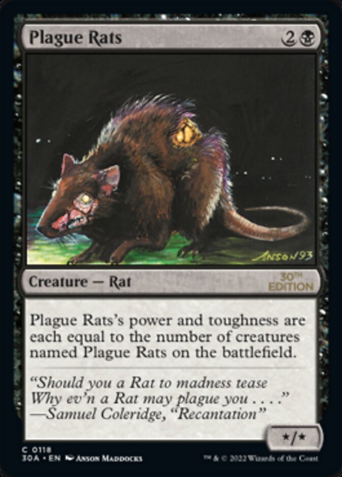 Plague Rats [30th Anniversary Edition] Magic: The Gathering