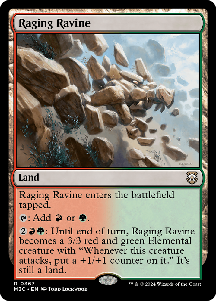 Raging Ravine (Ripple Foil) [Modern Horizons 3 Commander] Magic: The Gathering