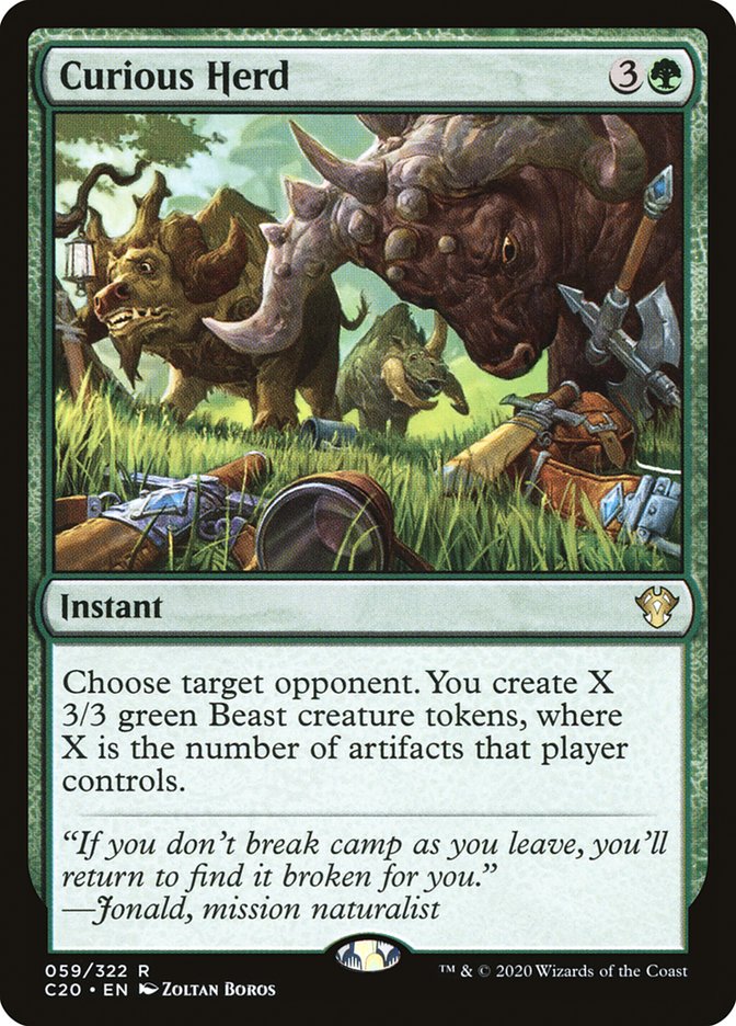 Curious Herd [Commander 2020] Magic: The Gathering