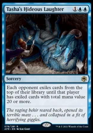 Tasha's Hideous Laughter (Promo Pack) [Dungeons & Dragons: Adventures in the Forgotten Realms Promos] Magic: The Gathering