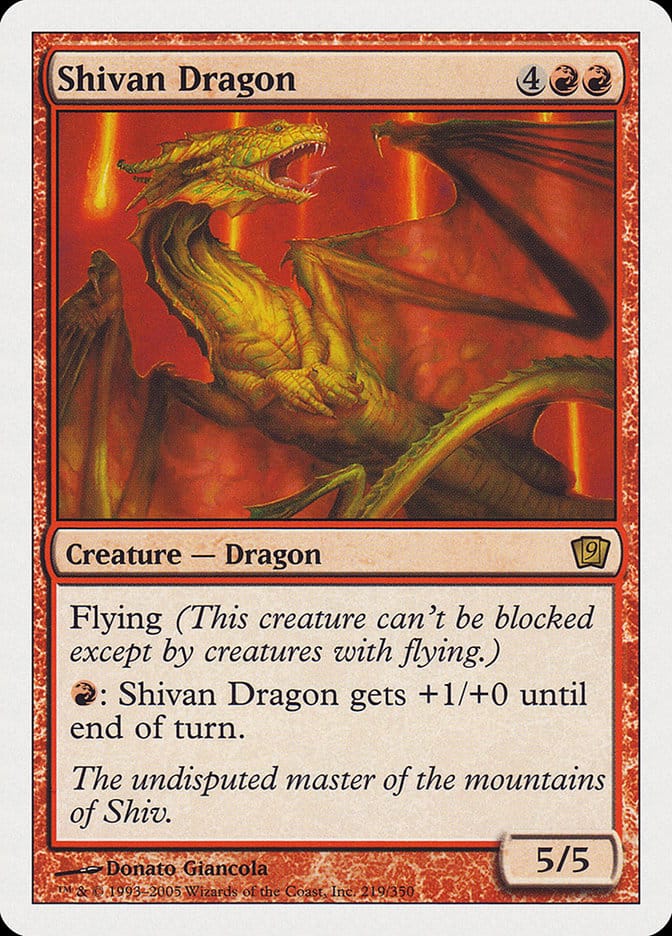Shivan Dragon [Ninth Edition] Magic: The Gathering
