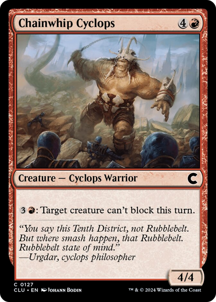 Chainwhip Cyclops [Ravnica: Clue Edition] Magic: The Gathering