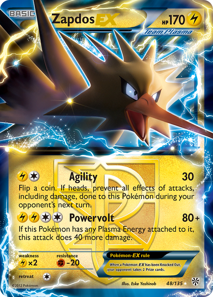 Zapdos EX (48/135) [Black & White: Plasma Storm] Pokémon