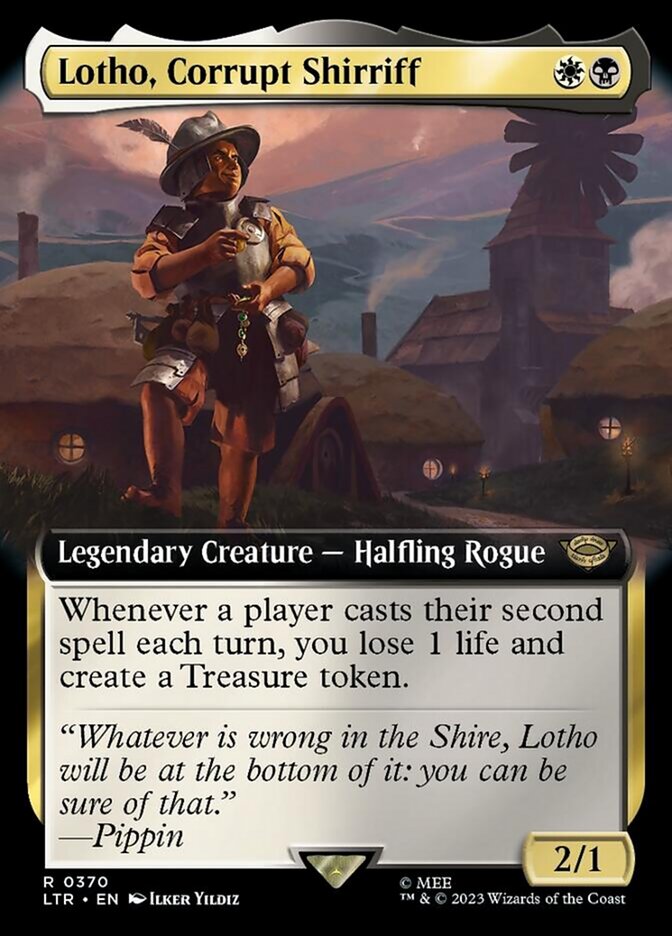 Lotho, Corrupt Shirriff (Extended Art) [The Lord of the Rings: Tales of Middle-Earth] Magic: The Gathering