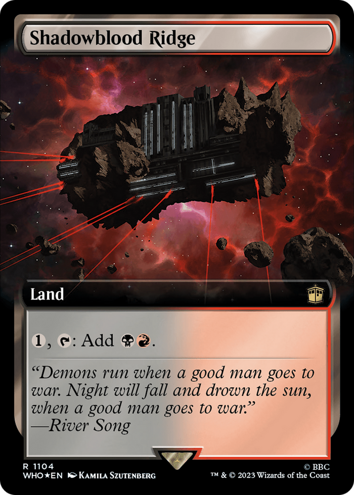 Shadowblood Ridge (Extended Art) (Surge Foil) [Doctor Who] Magic: The Gathering