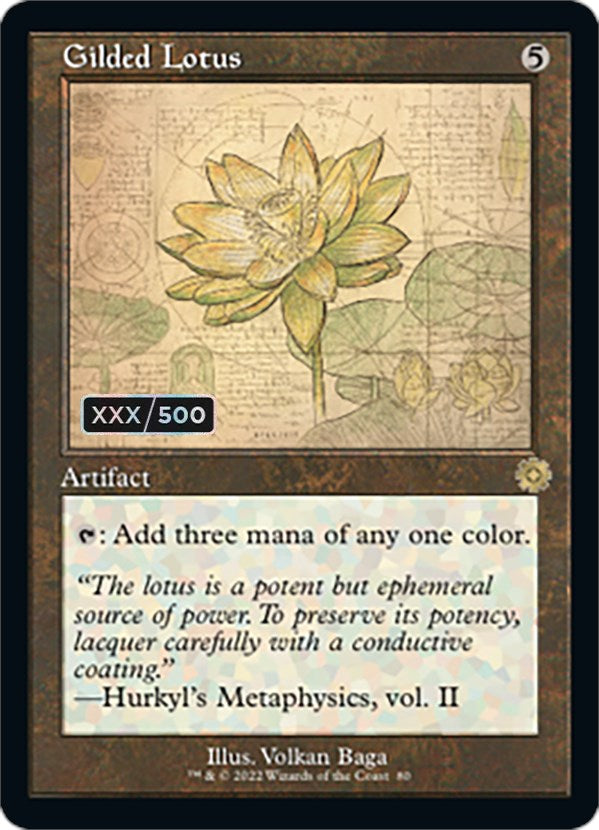 Gilded Lotus (Retro Schematic) (Serialized) [The Brothers' War Retro Artifacts] Magic: The Gathering