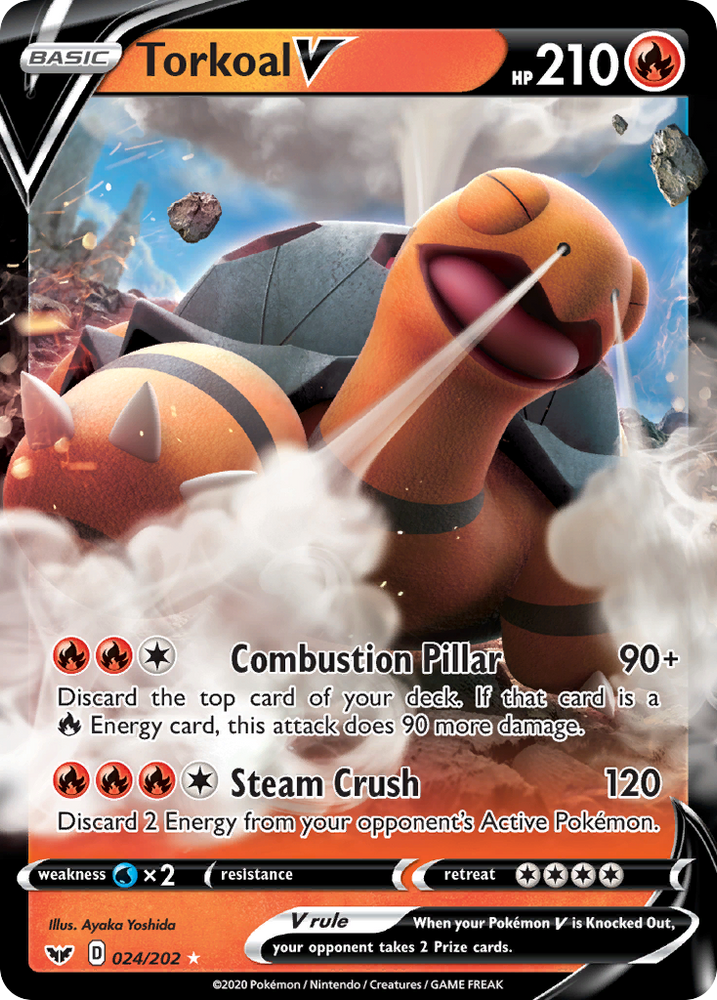 Torkoal V (024/202) [Sword & Shield: Base Set] Pokémon