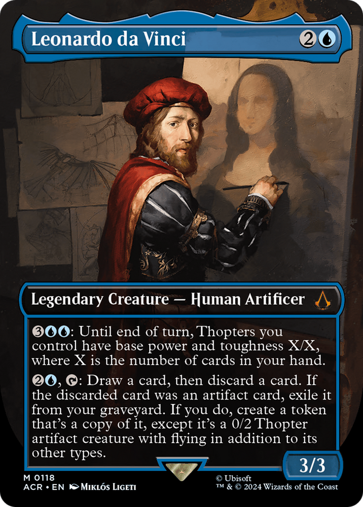Leonardo da Vinci (Borderless) [Assassin's Creed] Magic: The Gathering