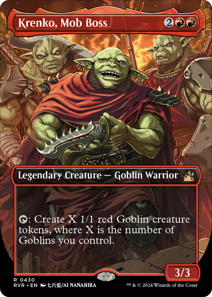 Krenko, Mob Boss (Anime Borderless) [Ravnica Remastered] Magic: The Gathering