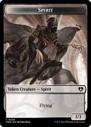 Spirit (0039) // Knight Double-Sided Token [Commander Masters Tokens] Magic: The Gathering