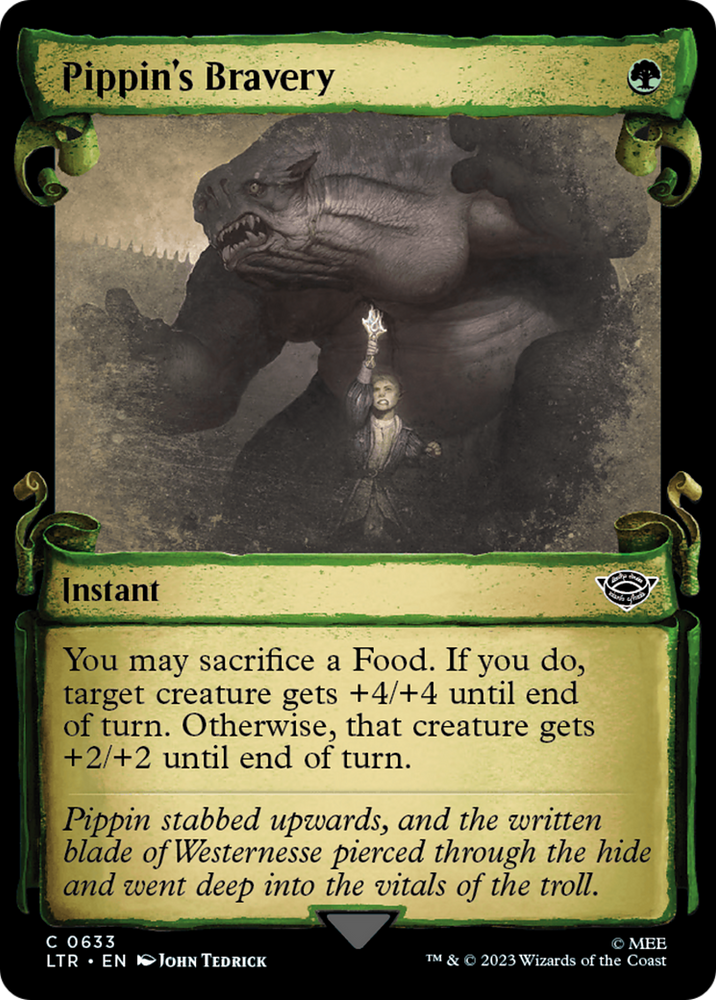 Pippin's Bravery [The Lord of the Rings: Tales of Middle-Earth Showcase Scrolls] Magic: The Gathering