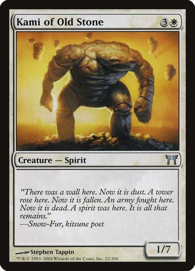 Kami of Old Stone [Champions of Kamigawa] Magic: The Gathering