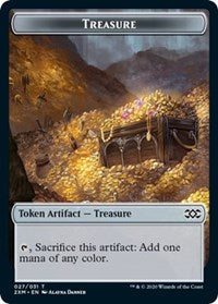 Treasure // Wurm (029) Double-Sided Token [Double Masters Tokens] Magic: The Gathering