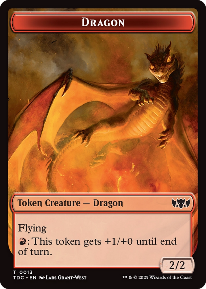 Dragon Egg // Dragon (0013) Double-Sided Token [Tarkir: Dragonstorm Commander Tokens] Magic: The Gathering