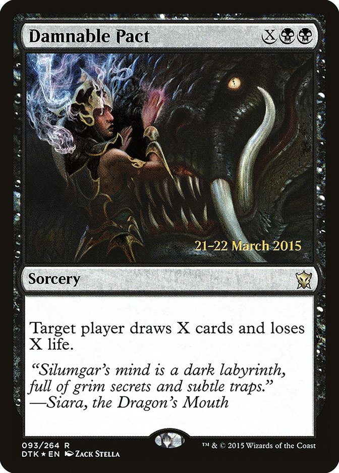 Damnable Pact [Dragons of Tarkir Prerelease Promos] Magic: The Gathering