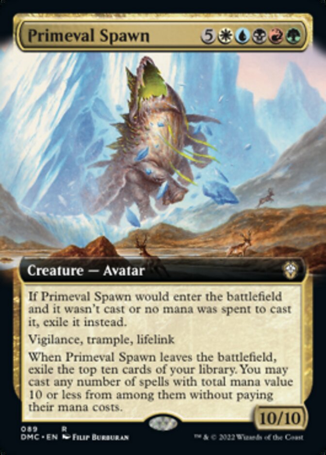 Primeval Spawn (Extended Art) [Dominaria United Commander] Magic: The Gathering