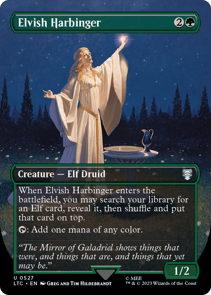 Elvish Harbinger (Borderless) [The Lord of the Rings: Tales of Middle-Earth Commander] Magic: The Gathering