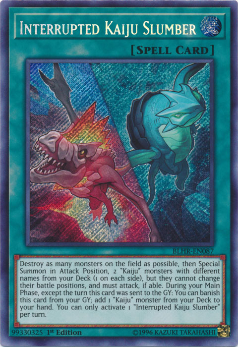 Interrupted Kaiju Slumber [BLHR-EN087] Secret Rare - Yugioh Cards For Your TCG Needs!