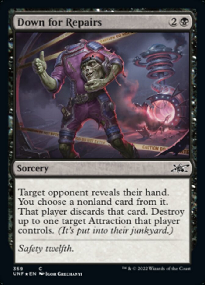 Down for Repairs (Galaxy Foil) [Unfinity] Magic: The Gathering