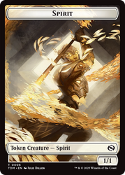 Spirit (0006) // Spirit (0007) Double-Sided Token [Tarkir: Dragonstorm Tokens] Magic: The Gathering