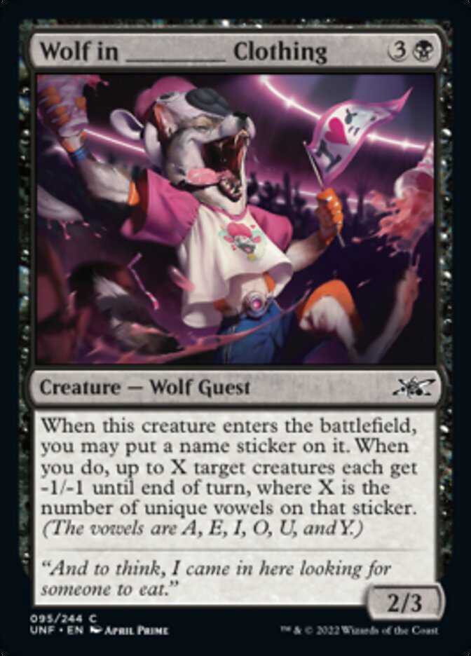 Wolf in _____ Clothing [Unfinity] Magic: The Gathering