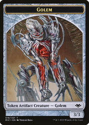 Spirit // Golem Double-Sided Token [Modern Horizons Tokens] Magic: The Gathering