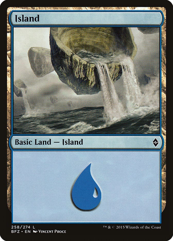 Island (258) [Battle for Zendikar] Magic: The Gathering