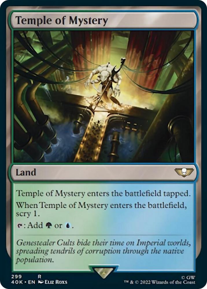 Temple of Mystery (Surge Foil) [Warhammer 40,000] Magic: The Gathering