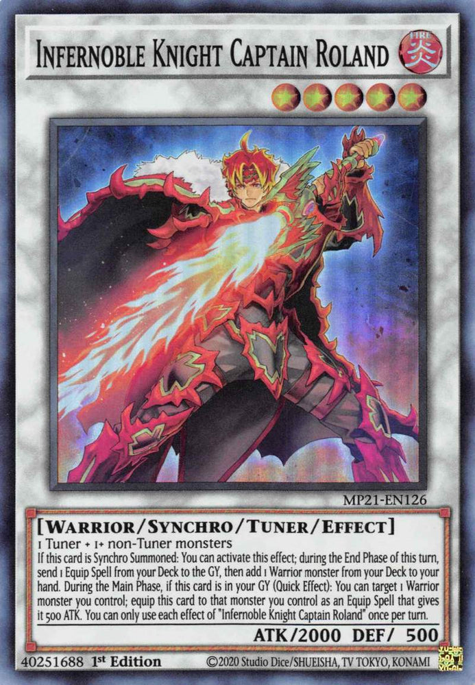 Infernoble Knight Captain Roland [MP21-EN126] Super Rare - Yugioh Cards For Your TCG Needs!