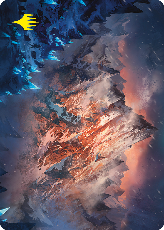 Mountain Art Card (Gold-Stamped Signature) [The Lord of the Rings: Tales of Middle-earth Art Series] Magic: The Gathering
