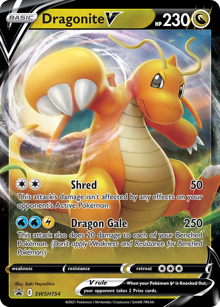 Dragonite V (SWSH154) (Jumbo Card) [Sword & Shield: Black Star Promos] Pokémon