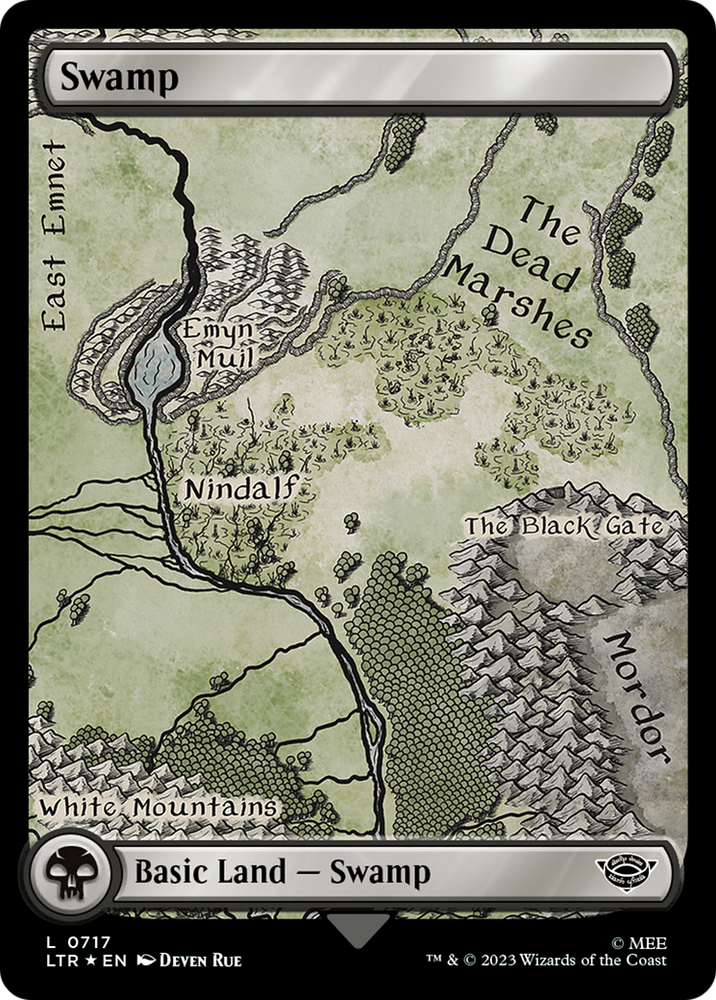 Swamp (0717) (Surge Foil) [The Lord of the Rings: Tales of Middle-Earth] Magic: The Gathering
