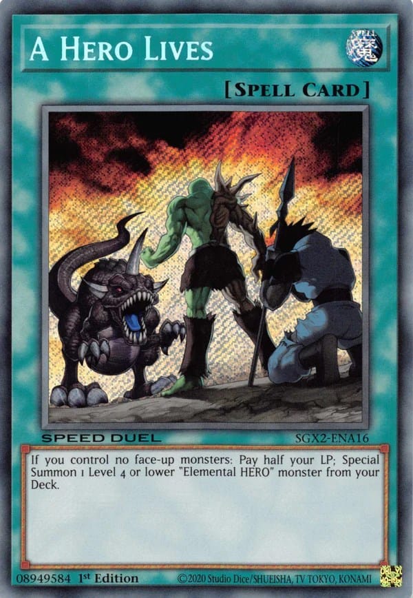 A Hero Lives [SGX2-ENA16] Secret Rare - Yugioh Cards For Your TCG Needs!
