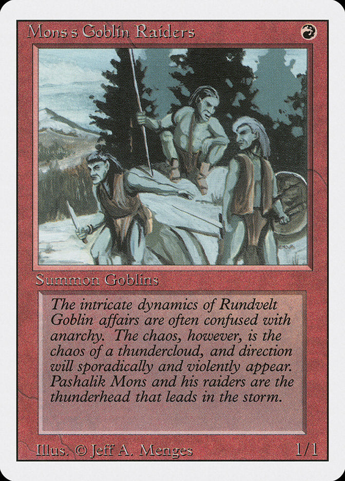 Mons's Goblin Raiders [Revised Edition] Magic: The Gathering
