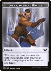 Pest // Lukka, Wayward Bonder Emblem Double-Sided Token [Secret Lair: From Cute to Brute Tokens] Magic: The Gathering
