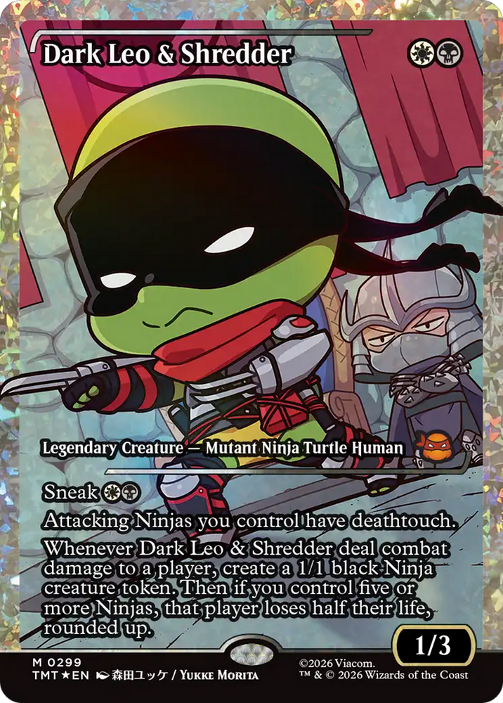 Dark Leo & Shredder (Showcase) (Fracture Foil) [Teenage Mutant Ninja Turtles] Magic: The Gathering