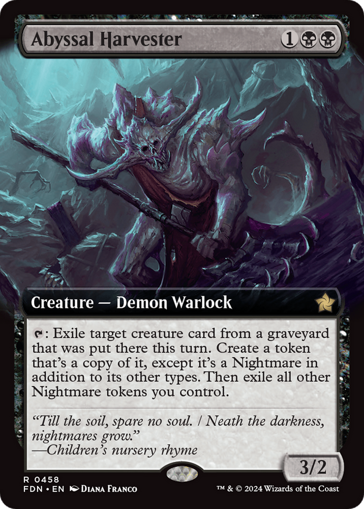 Abyssal Harvester (Extended Art) [Foundations] Magic: The Gathering
