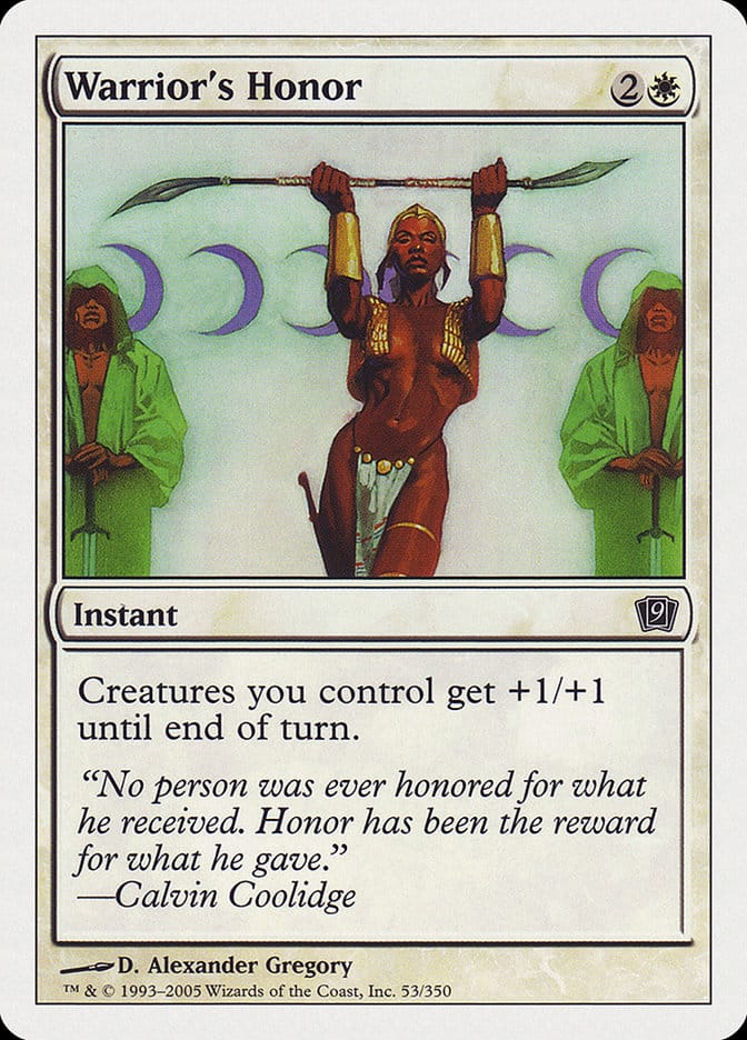 Warrior's Honor [Ninth Edition] Magic: The Gathering