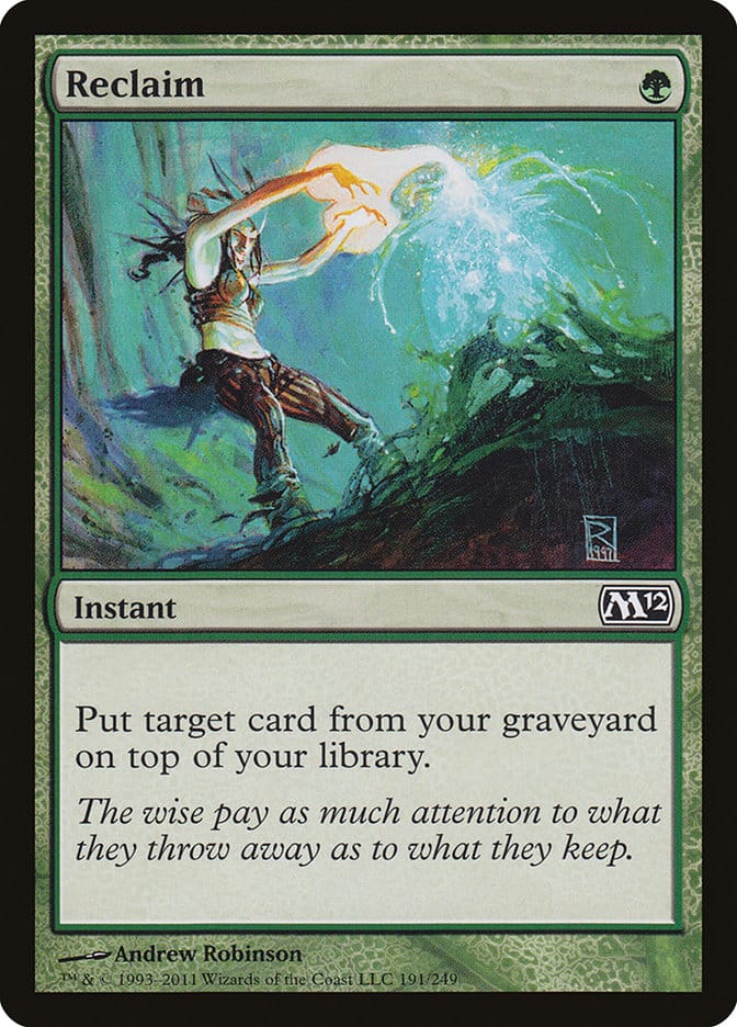 Reclaim [Magic 2012] Magic: The Gathering