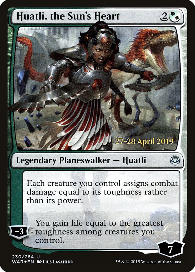 Huatli, the Sun's Heart [War of the Spark Prerelease Promos] Magic: The Gathering